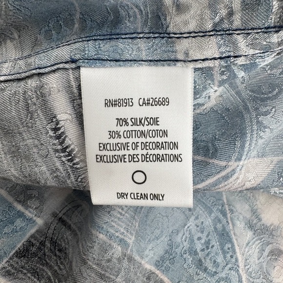 Robert Graham Men's 2XL Rocky Island Shark Print Silk Blend Shirt Rare - Picture 7 of 10